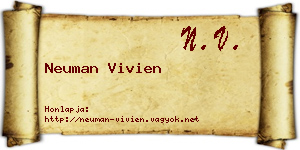 Neuman Vivien névjegykártya